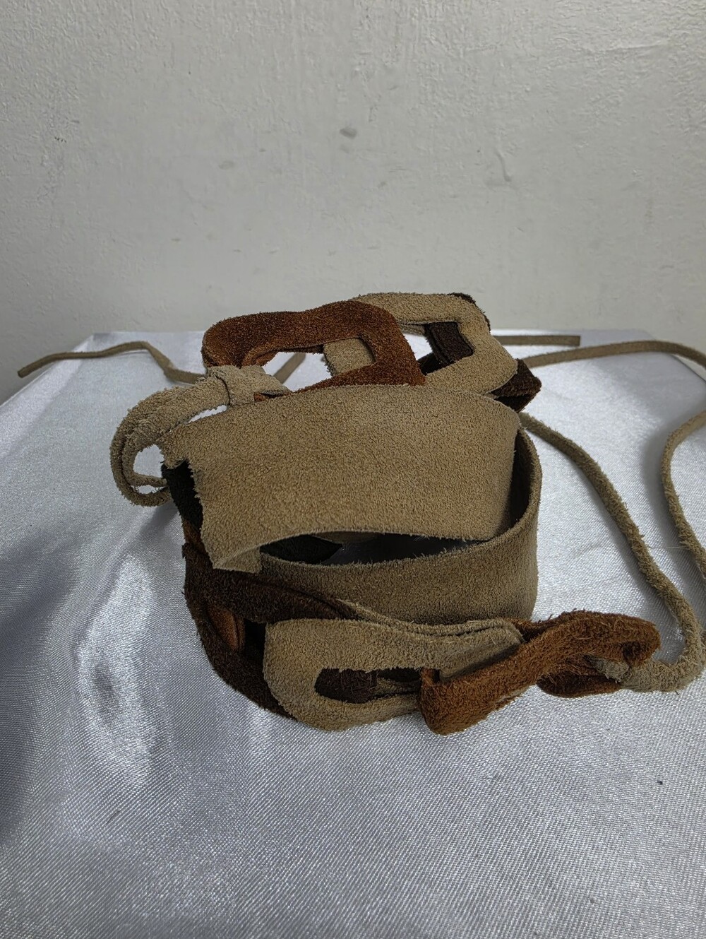 Leather Link Strap in Tan, Black & Brown